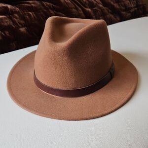 Brixton Tan Fedora with Dark Band